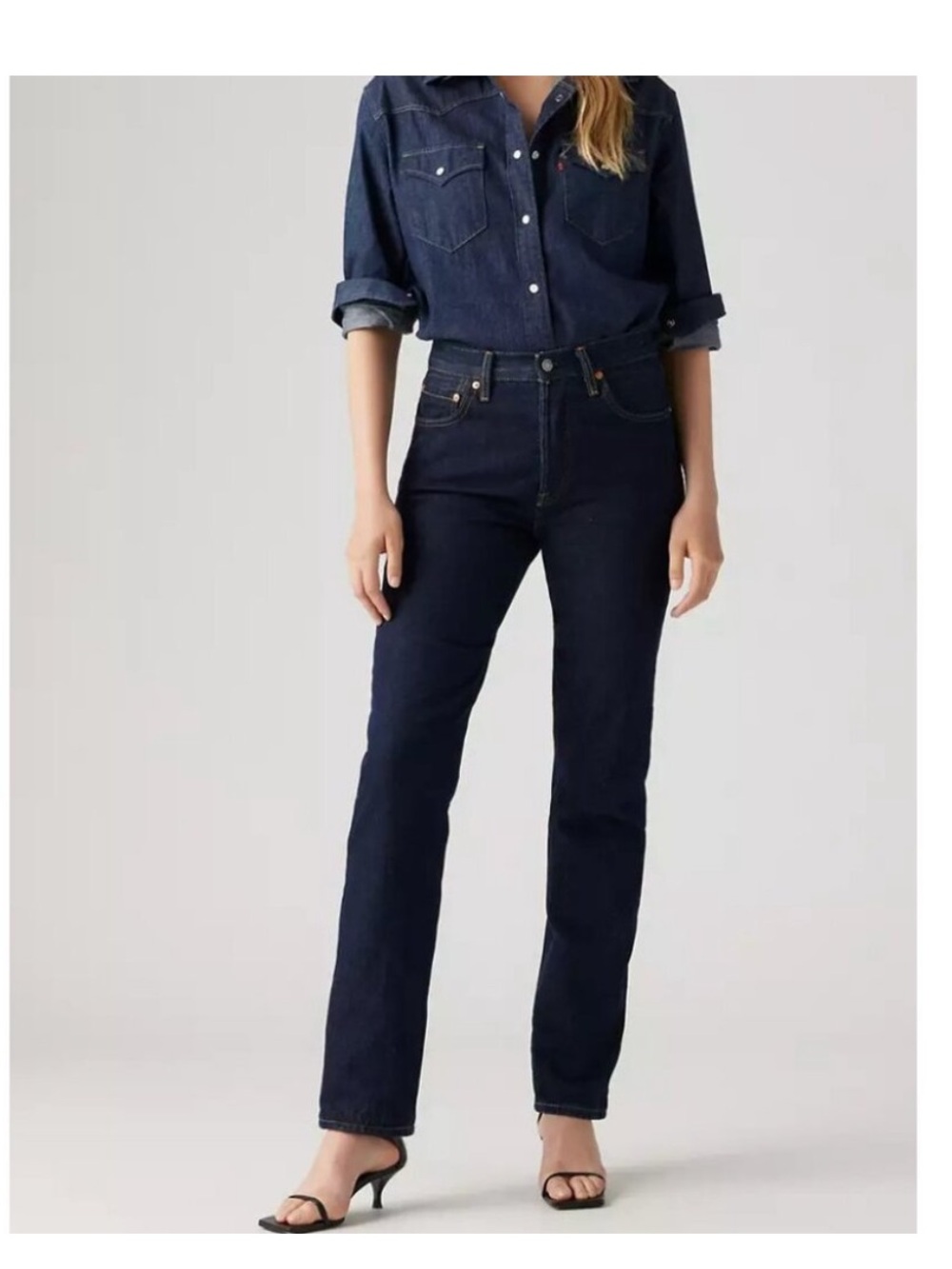Levi's Premium 501 Original Fit Women's Jeans Dark Wash Deep Breath Size 32